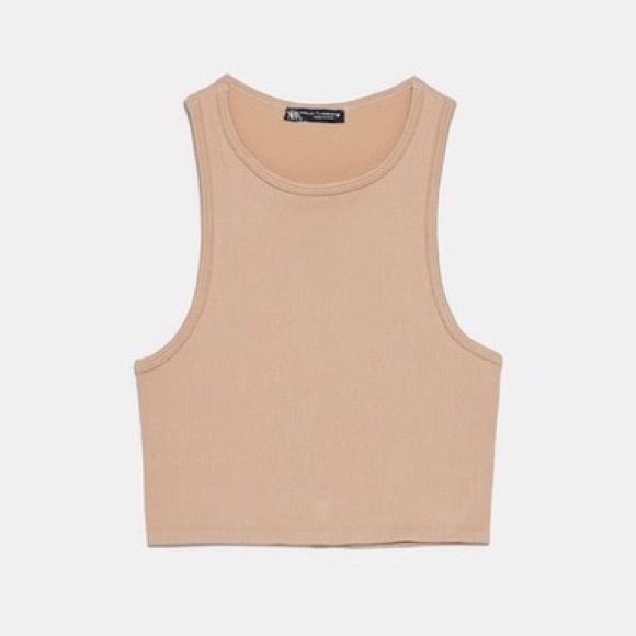 Zara | Tops | Zara Limitless Contour Collection Nude Crop Top | Poshmark